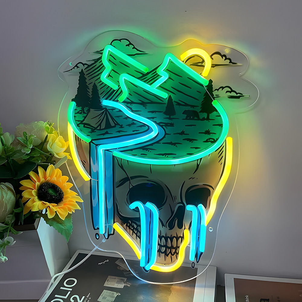 Luz de neón transfronteriza amazónica personalizada calabaza fantasma de Halloween luces decorativas happy Halloween atmósfera