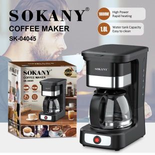 Sokany04045 Household Drip Coffee Machine Thermal Insulation American Coffee Machine 1.8L Coffee Maker