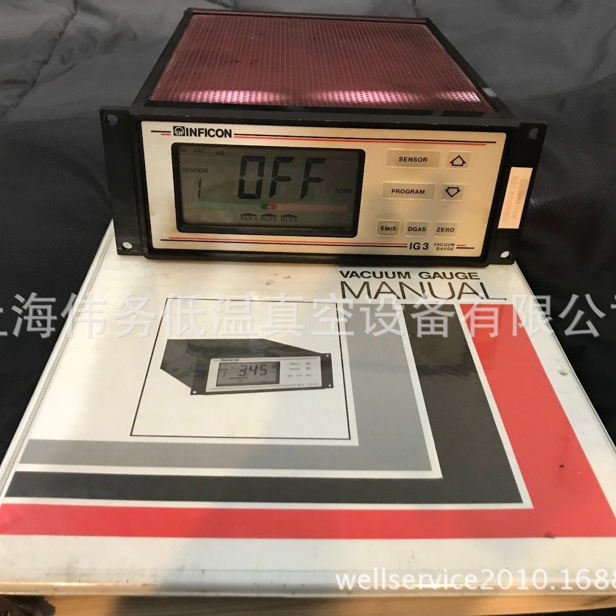 Inficon IG3 Digital Ionization Vacuum Gauge 850-200-G1