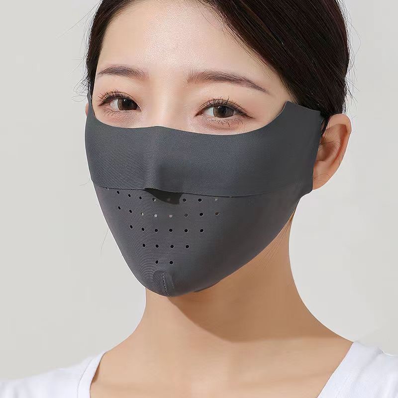 New Traceless Stereoscopic Mask with Ice Silk Breathable Eye Protection, UV Protection, Adult and Male Dustproof Mesh Red Mask