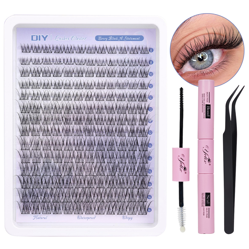 Fábrica al por mayor amazon europeas y americanas pestañas falsas ligeras y vívidas pestañas paquetes de pestañas injerto libro de pestañas transfronterizas