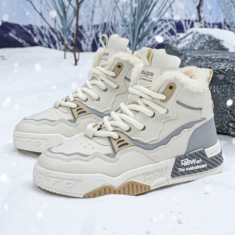 Трансграничная мужская обувь большого размера высокая хлопковая обувь мужская зимняя теплая и бархатная повседневная обувь внешняя торговля модная спортивная обувь