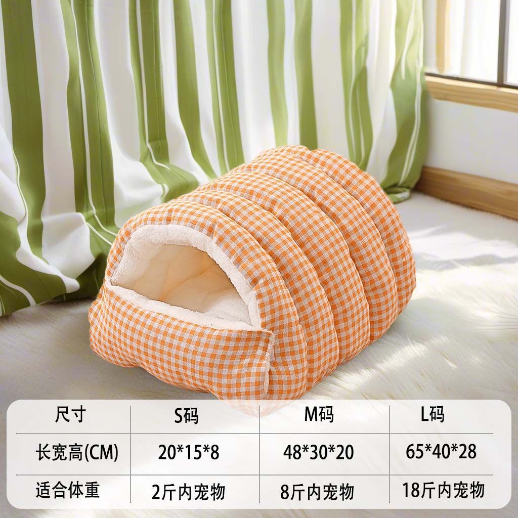 Hole cat nest yellow grid color