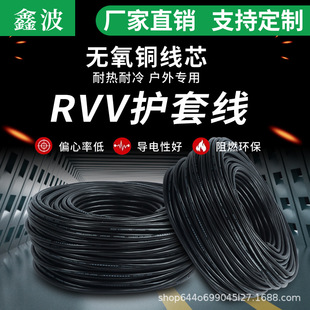Customized National Standard Rvv Power Cord Pure Copper Core Sheathed Wire 2-Core 3-Core Pvc Fire-Retardant Insulating Protective Wire