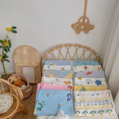 夏天幼儿园午睡盖被 婴儿推车毯 卡通双层小毛毯批发团购一件代发|ms
