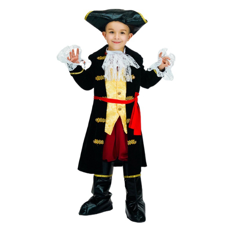 Halloween niños niño pirata traje de rendimiento etapa niño pirata capitán ropa de fiesta Cosplay