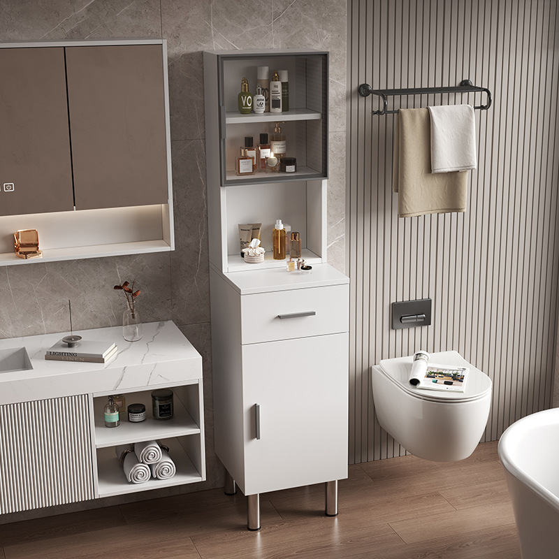 gabinete lateral de baño inodoro panal de abeja gabinete vertical de almacenamiento tipo piso gabinete lateral de almacenamiento sala de estar simple armario