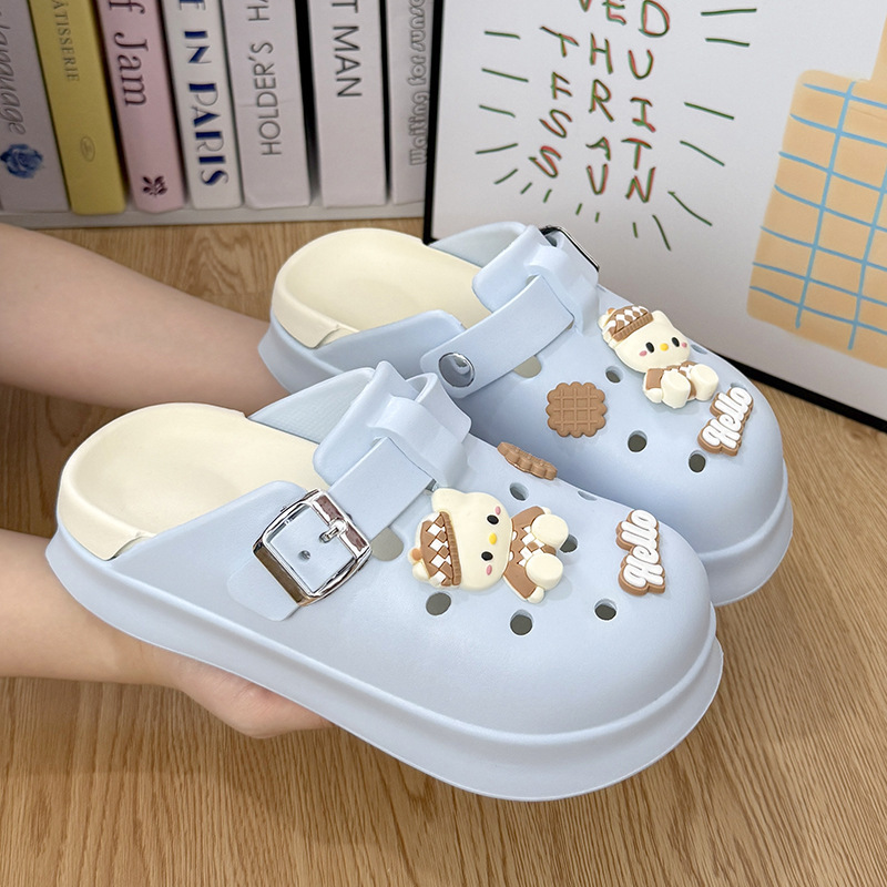 Cute Women's Clogs for Summer, Stylish and Versatile, Closed-Toe, Thick-Soled, Non-Slip, Height-Increasing Clogs, Wholesale from Manufacturer Cute Women's Clogs for Summer, Stylish and Versatile, Closed-Toe, Thick-Soled, Non-Slip, Height-Increasing Clogs, Wholesale from Manufacturer