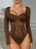 Dark brown [with steel ring, no breast pad and hidden buckle]