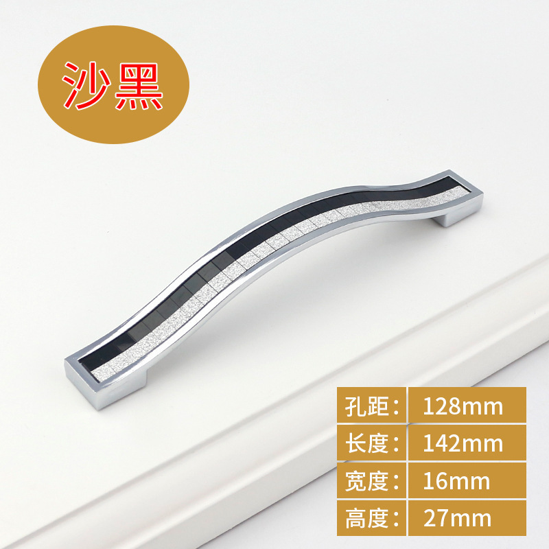 Suministro directo de fábrica perla plata mango fino diamante moderno simple plata esmerilado cristal brillante estilo europeo ropa gabinete puerta manija