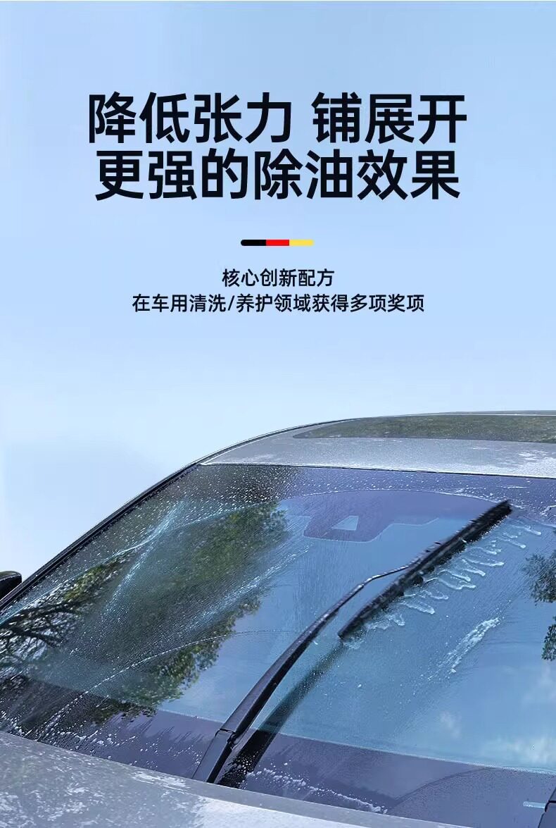 Car Glass Cleaner, Powerful Stain and Oil Film Remover, Concentrated Wiper Fluid, Removes Insect Residue, Does Not Damage the Car, Suitable for All Seasons, Wholesale