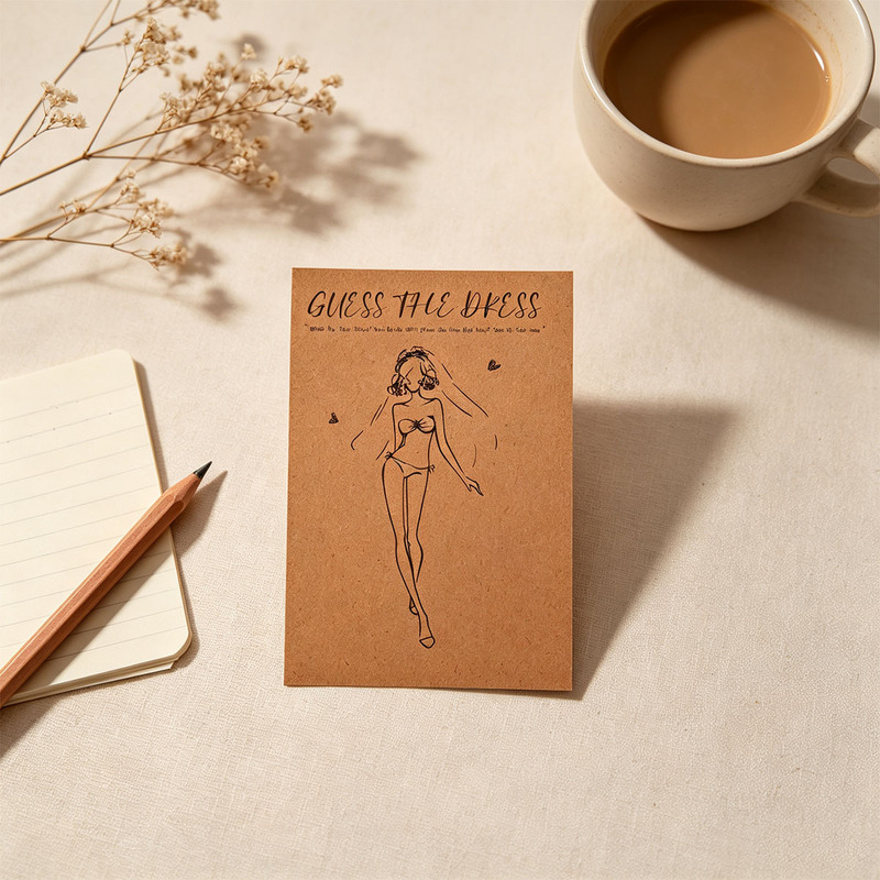 Cross-border wedding kraft paper cards, bachelorette party interactive game props, vintage-style wedding party supplies, graffiti