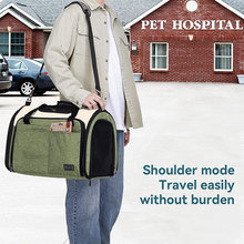 新设计亚马逊透气拓展手提单肩斜挎猫包可扩展外出便携折叠宠物包