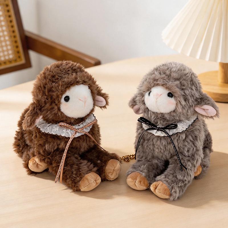 Bolso de Hombro de Peluche con Forma de Oveja de Poliéster para Niños