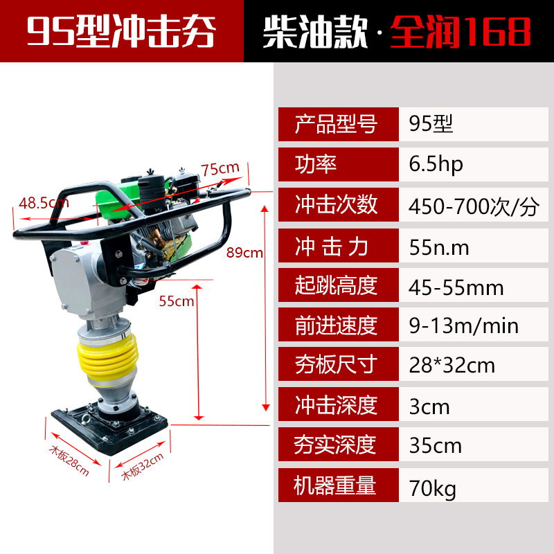 Atravesador diesel de la compactación del apisonador de impacto de la combustión interna del apisonador vertical eléctrico de la vibración del apisonador del impacto de la gasolina HCD110