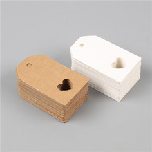 平头款吊牌空白牛皮纸标牌高级感女装潮牌服装通用价格标签挂牌