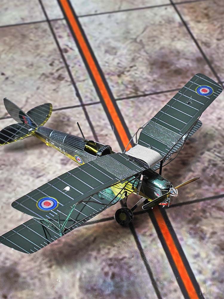 Estatua mágica de acero al por mayor versión de color avión un grupo metal rompecabezas mini 3D tridimensional hecho a mano DIY modelo de montaje