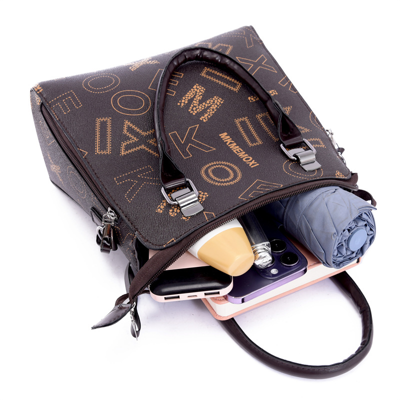 Cross-border foreign trade large-capacity women's bag 2024 New style mother and child multi-piece set Women's bag letter women's single-shoulder handbag undefined