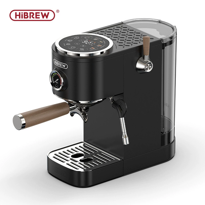 Полуавтоматическая кофемашина HiBREW H13, 58 мм, двухбойлерная, итальяно-американская, холодного приготовления, паровая, интегрированная, бытовая, небольшая