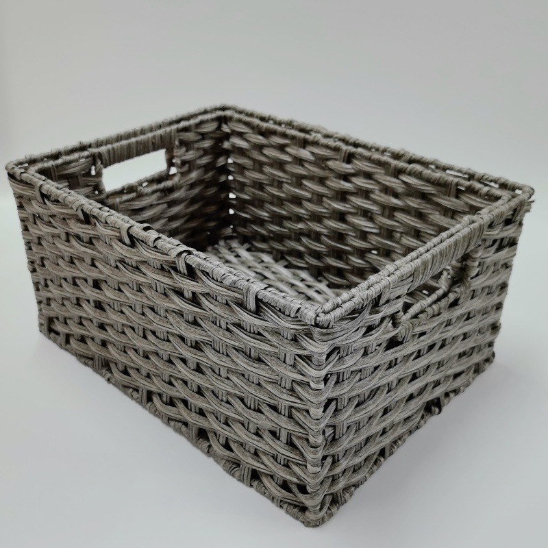 杂物藤编收纳筐家用橱柜文具整理塑料置物篮遥控器百货批发储物