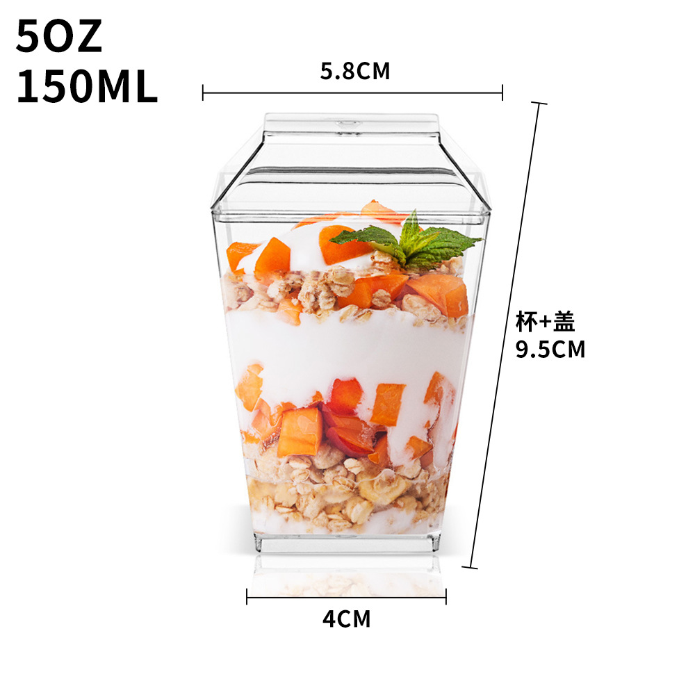 Vaso Desechable Trapezoidal para Postres de 150ml de Plástico Rígido PS Desechable para Helados image 17