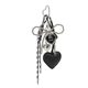 Cute Girl's Heart Silver Bead Bow Miu Bag Pendant Leather Love Super Beautiful Keychain Hanging