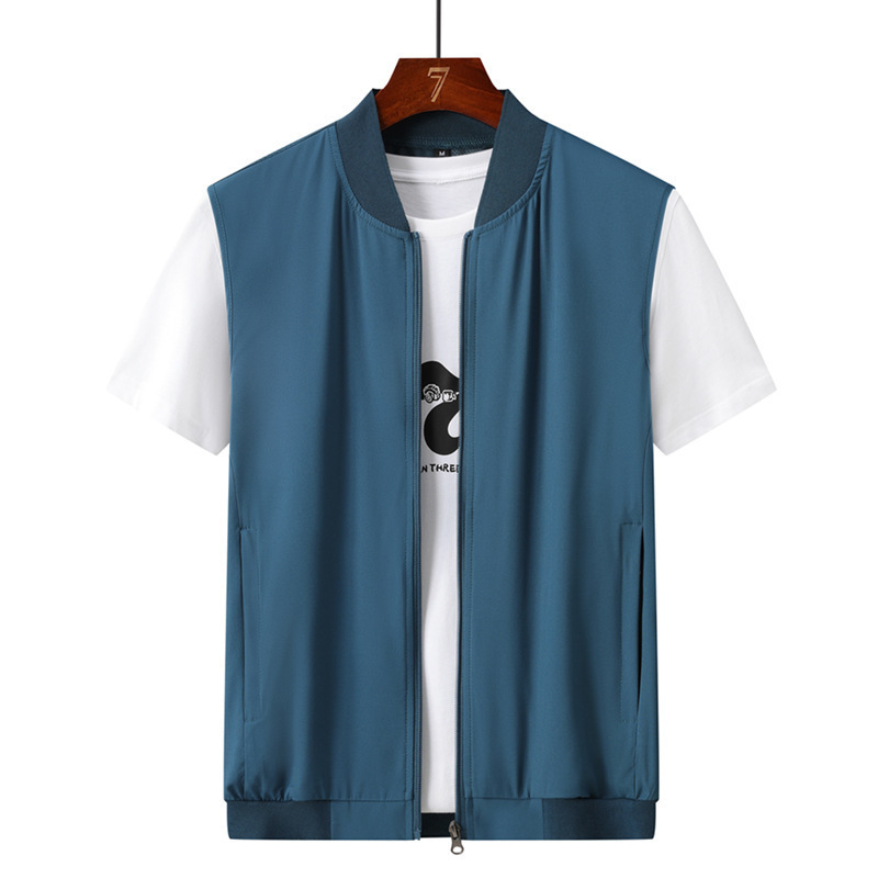 Cross-Border Plus-Size Summer Thin Elastic Vest with Multiple Pockets, Casual Vest, Foreign Trade Ice Silk Vest, Casual Sleeveless Vest