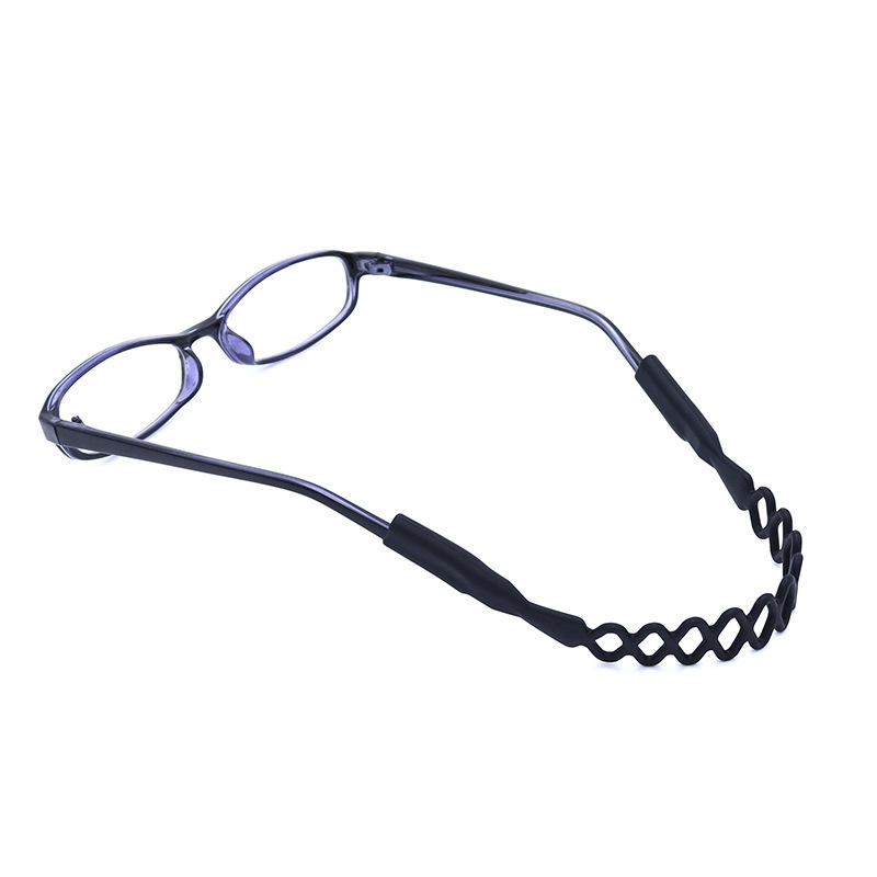 Glasses Silicone Anti-slip Rope Double Hole Children's Glasses Anti-drop Mesh Elastic Widening Sports Fixed Strap Strap Strap