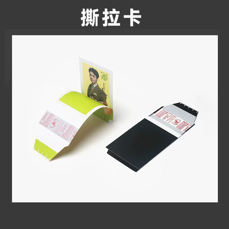 Индивидуальные мини-карточки с аниме-звездами, отслаивающиеся карточки-поляроиды, отслаивающаяся пленка.