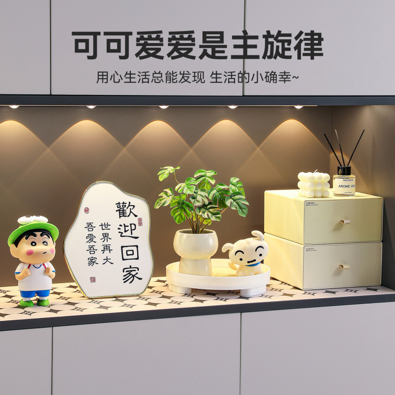 爆款蜡笔小新摆件入户电视柜装饰品客厅桌面摆台礼物玄关房间卧室|undefined