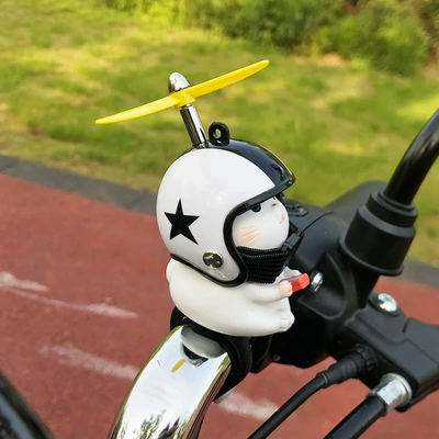 Car ornaments – Ornaments Motorcycle Electric Battery - strap-style-yellow-bamboo-white-star-kitten