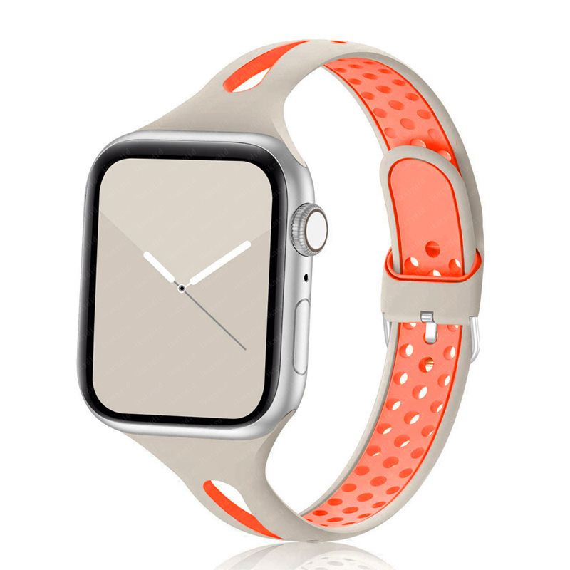 Suitable for Apple Silicone Strap Water Drops Two-color APPLE WATCH8 Generation Watch iwatch Replacement Wristband Sport