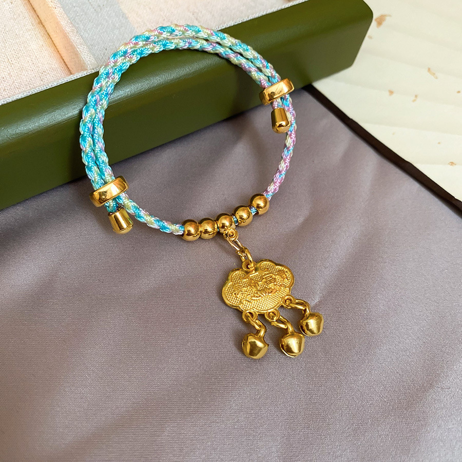 Dragon Boat Festival colorido cuerda tejida bolsa de la suerte colgante pulsera nueva pulsera de todo fósforo de moda china joyería de alta gama de nicho