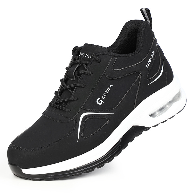 Customized labor protection shoes men's anti-smashing anti-puncture wear light shock-absorbing deodorant comfortable steel toe work shoes factory wholesale