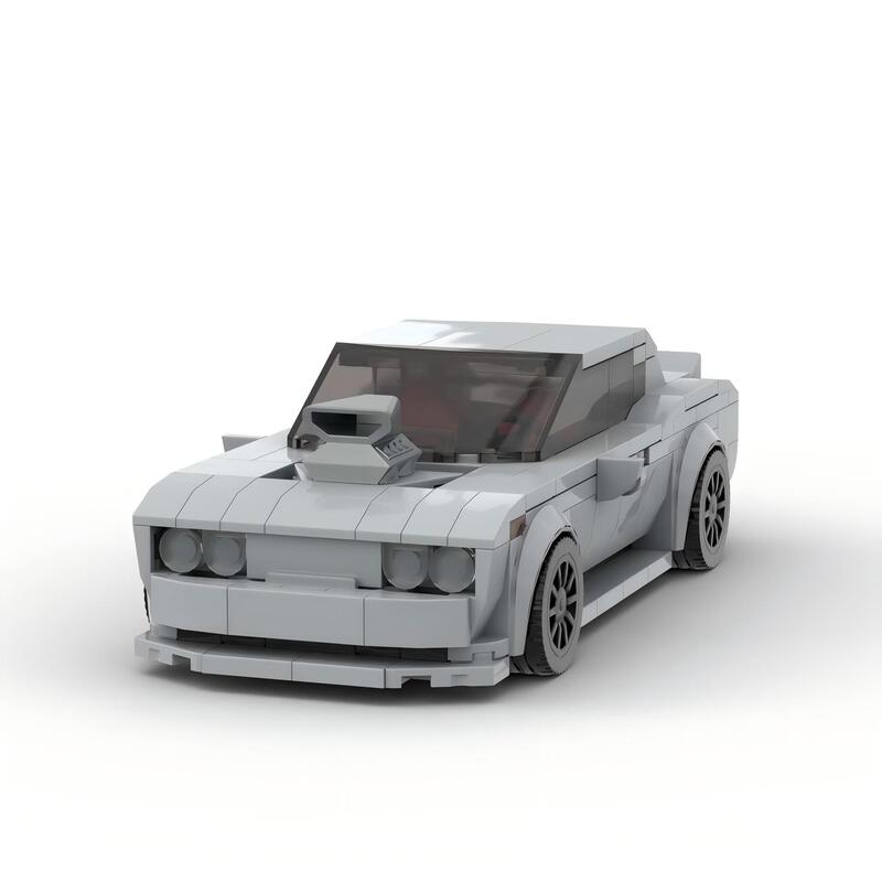 MOC blocks compatible with Lego Dodge Challenger Charger Dom 8 grid speed series Super Racing