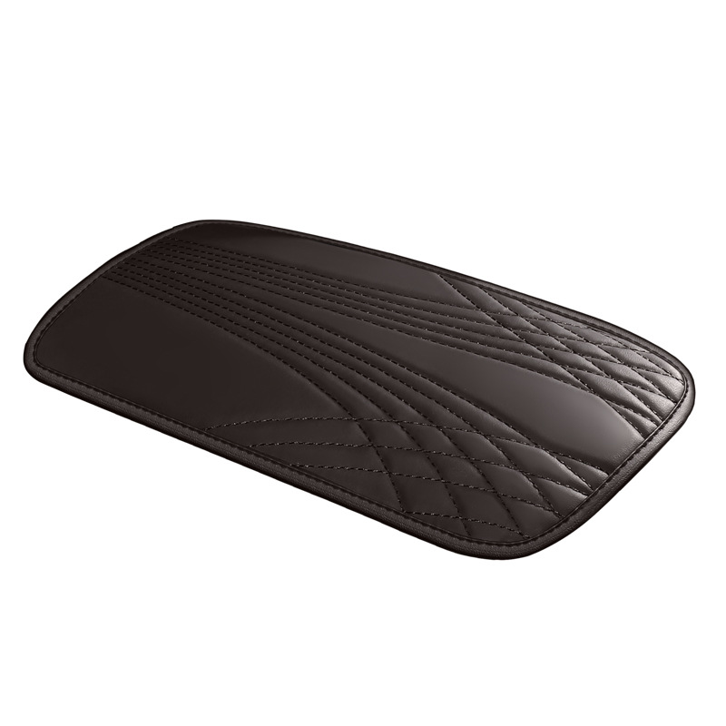 Car Armrest: Universal Armrest box pad - brown