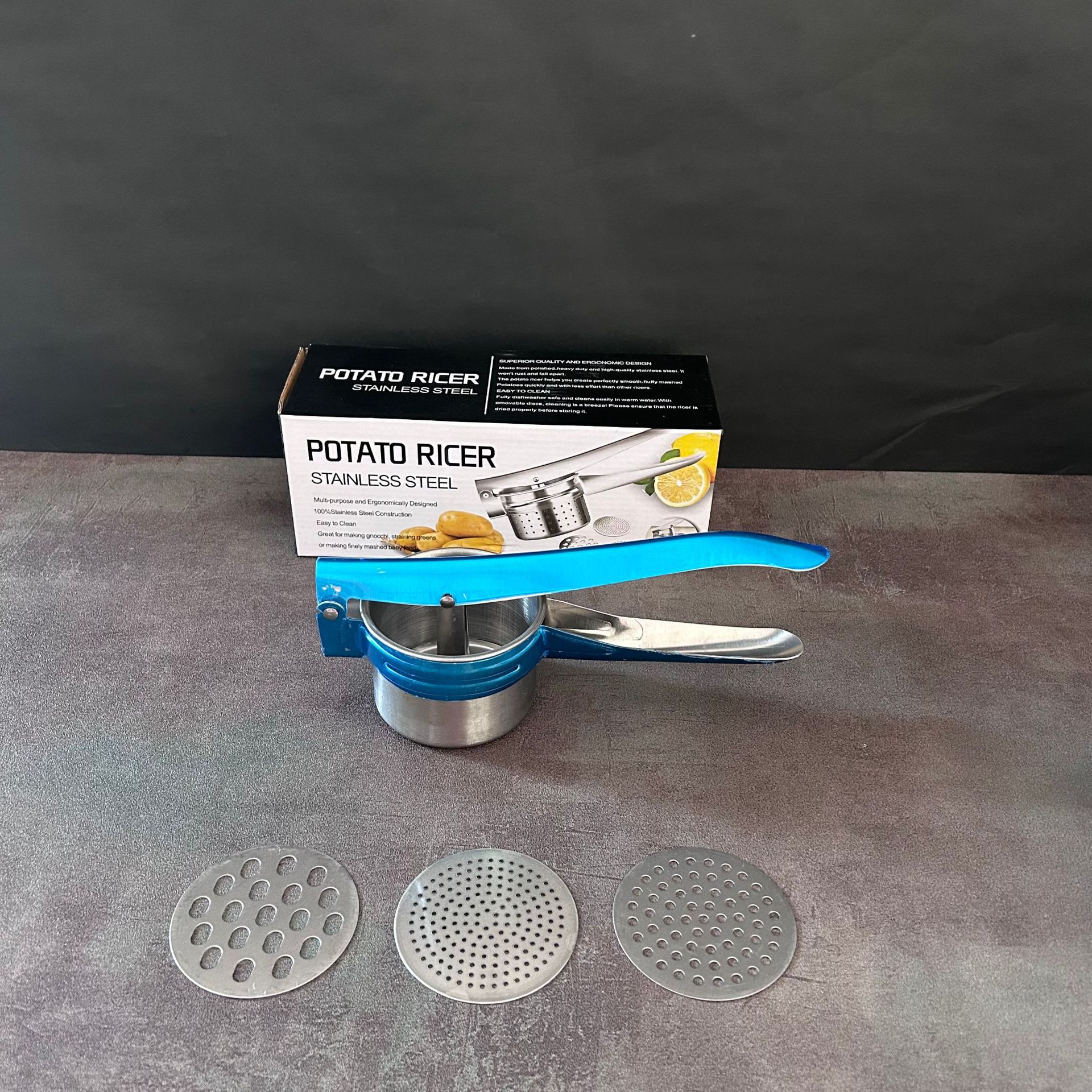 跨境不锈钢榨汁器菜馅挤水器手动榨汁机压汁器柠檬夹水果压汁器子