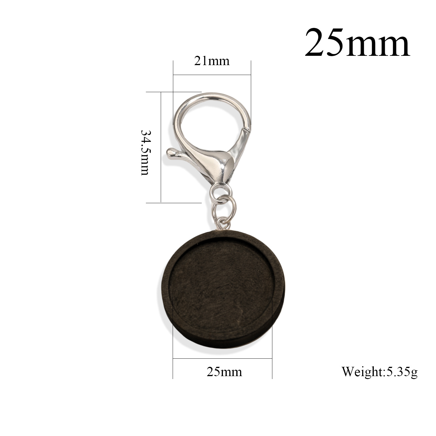 Tempos de joyas de madera redondas llavero de madera colgante accesorios DIY bandeja en blanco