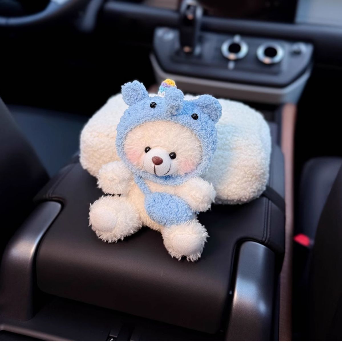 Cute Doll Car Interior Armrest Box Tissue Box Storage Creative High-End High-Value Aesthetic for Women