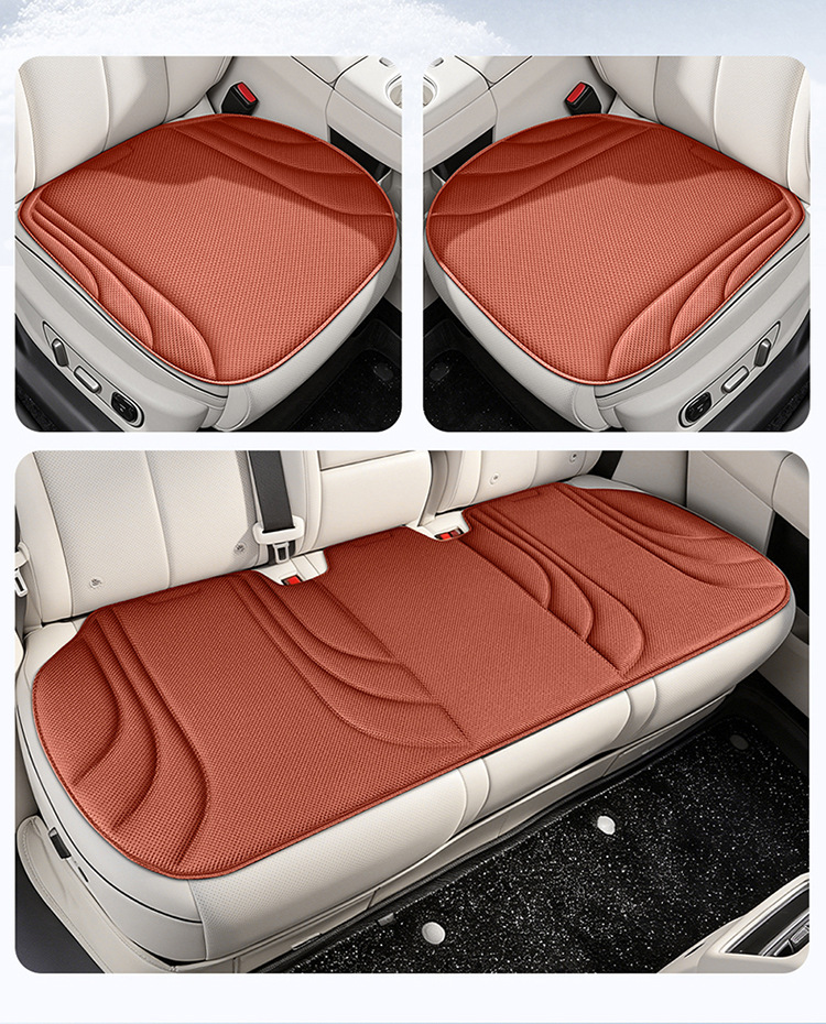 Seaweed Fiber Car Seat Cushion, New Single-Piece Ice Silk Car Mat, Breathable Car Seat Pad for Sedan Driver's Seat