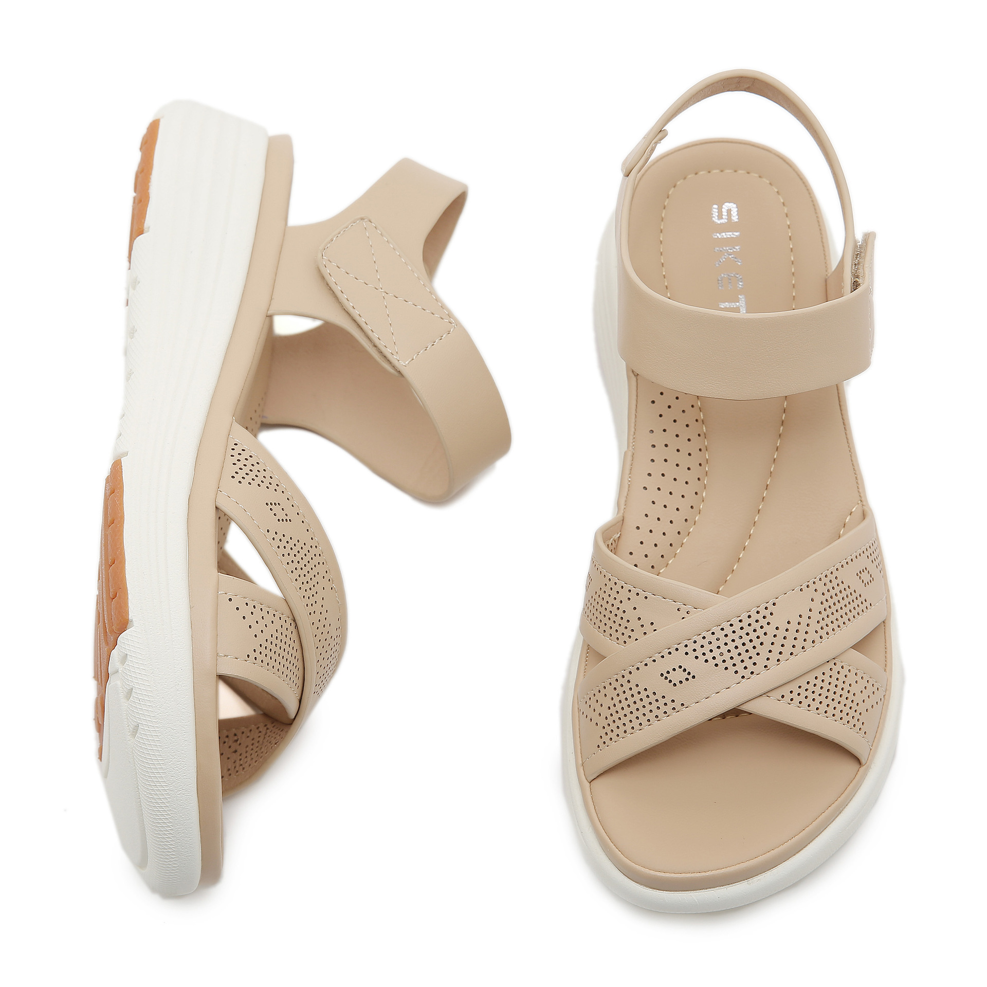 V360 - 8 Amazon nuevo 2025 Europa y los Estados Unidos fría trapazo mujer transfronteriza tamaño grande ligero dulce sandalias gruesas al por mayor