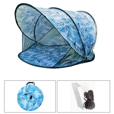 Outdoor Sunshade, Beach Sun Protection, Windproof, Water Play Canopy, Fully Automatic Quick-Opening Picnic Supplies, Folding Beach Tent (Avtomobil dam çadırları) - leaf-style-2-3-people-130130100cm