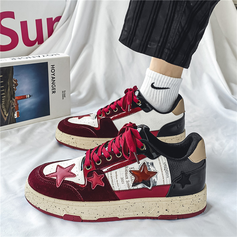 Retro Red tide Star skate shoes 2024 otoño nuevo hombre zapatos de moda zapatos deportivos casuales