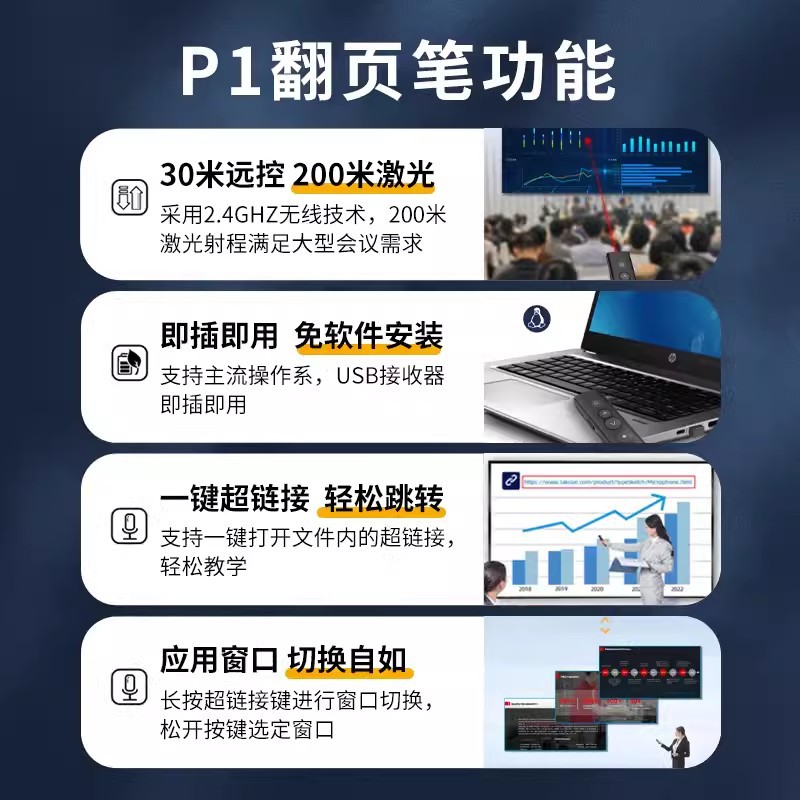 P1 laser page turning pen teachers use multi-functional media…
