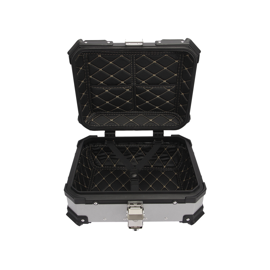 Electric Motorcycle Aluminum Alloy Rear Trunk 25L Capacity Neutral Waterproof Quick Release Electric Scooter Tail Box