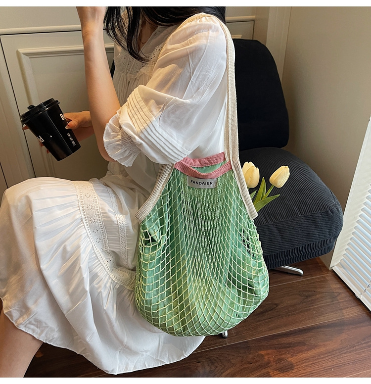 Lazy style large bag Women's 2025 new trendy and versatile single-shoulder bag with large capacity hollowed-out tote bag undefined