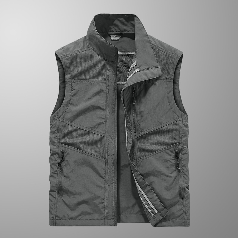 (Cross-border trading), summer thin vest for leisure, breathable men's quick dry travel jacket 2