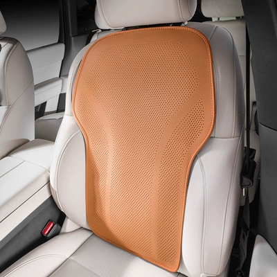 Seat Cover, Summer Car Seat — Seat cushion, seat cover - love-horse-orange-nappa-leather-punch-style-seat-back-1-pack