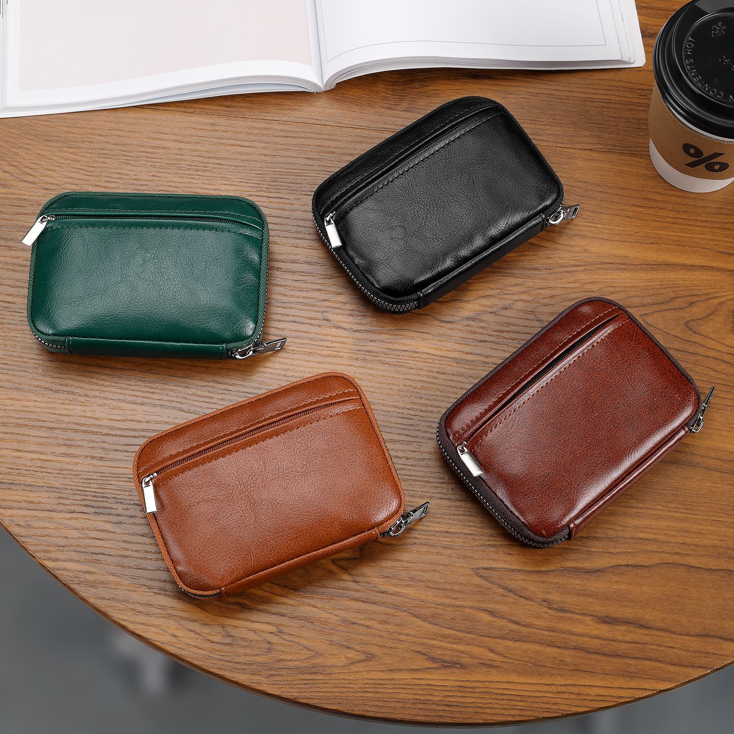 Ailun's New Pu Leather Coin Purse, Women's Card Holder, Simple Business Card Holder, Earphone and Lipstick Storage Bag, Niche Key Holder