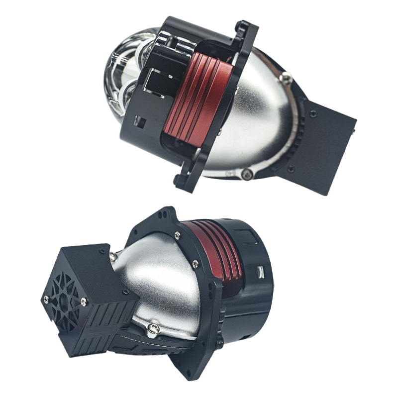 Al por mayor nuevo doble directo LED láser doble lente de luz lámpara de la linterna del coche aplicable modificación proyector lejos y cerca de la luz